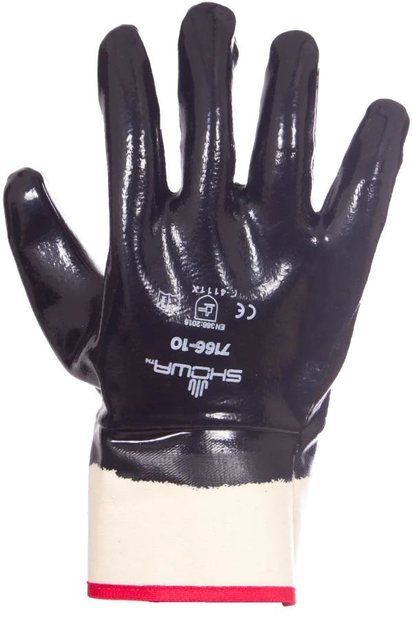 SHOWA 7166 Guante de Nitrilo Resistente a Químicos (Caja con 72 Pares)