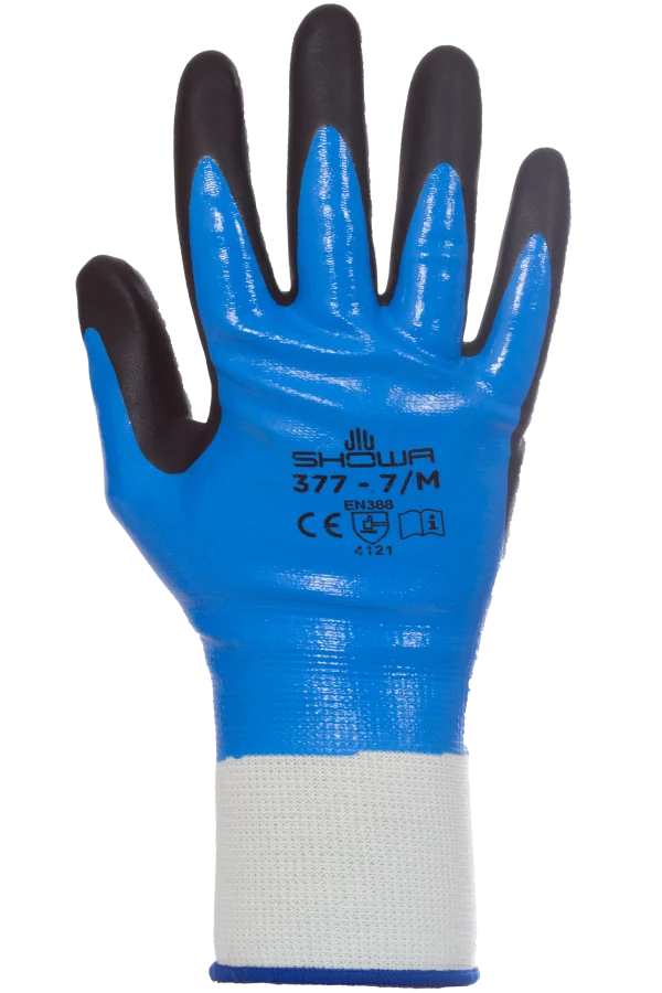 SHOWA 377 Guante de Poliéster Contra Químicos (Caja con 72 Pares)