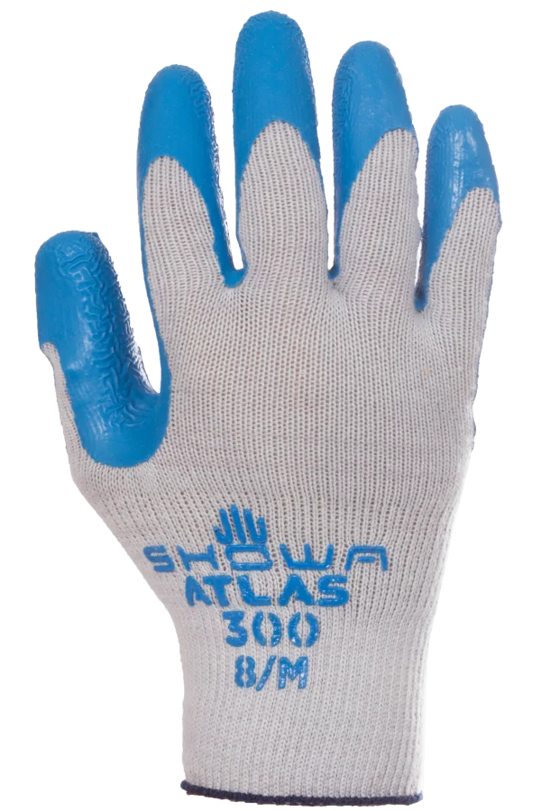 SHOWA 300 Guante de Algodón Revestido de Látex (Caja con 144 Pares)