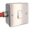 Interruptor simple de superficie metálico para Flexi-tube - Imagen 4