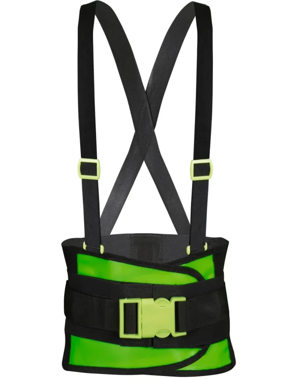 Jyrsa ECO-819HV3C Soporte Sacrolumbar Elástico Con Paletas High Visibility Y Tercer Cinturón (Pza)