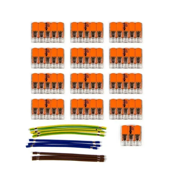 Kit conexión WAGO para florón de 12 salidas cable 3 hilos