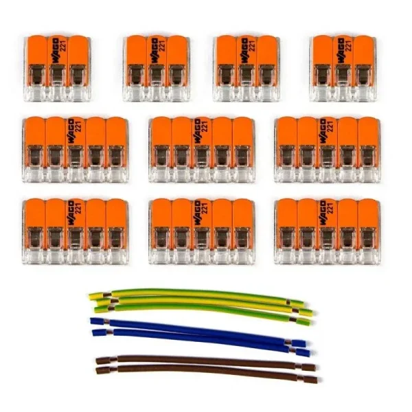 Kit conexión WAGO para florón de 8 salidas cable 3 hilos