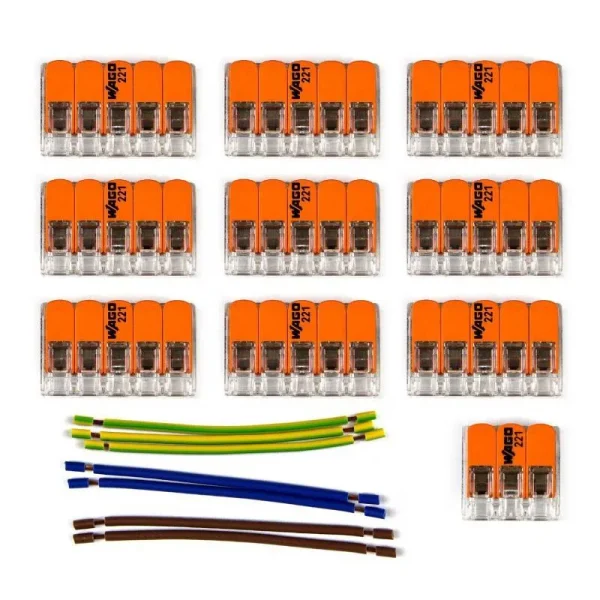 Kit conexión WAGO para florón de 9 salidas cable 3 hilos