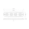 Luz estroboscópica LED en rojo, ámbar y blanco / Versión de 4 LED de LED Autolamps - Imagen 2