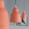 Lámpara colgante de cerámica Vaso y acabados metálicos - Imagen 19