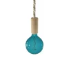 Lámpara colgante accesorios de madera y cordón náutico XL - Imagen 10
