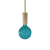 Lámpara colgante accesorios de madera y cordón náutico XL - Imagen 3