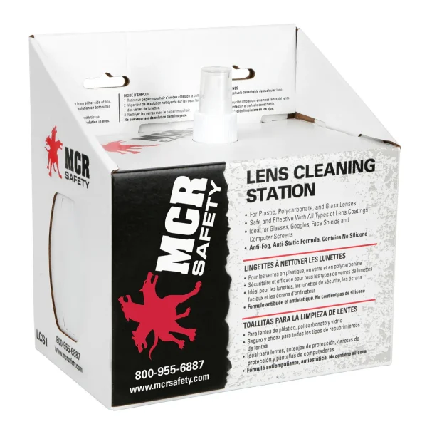MCR LCS1 Estación De Limpieza De Lentes Con Solución De Limpieza De 8 Onzas, 2 Cajas De 300 Pañuelos