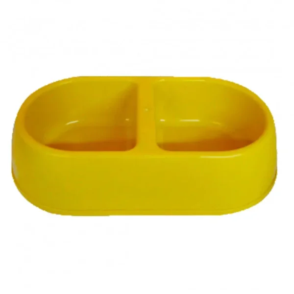 Comedero Doble Perro Amarillo