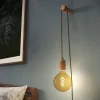 Pasacable madera para cable textil fijación a pared - Imagen 2