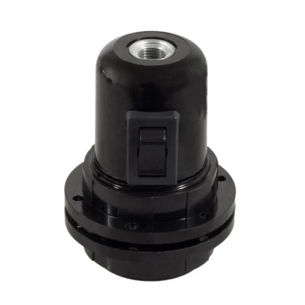 Portalámparas baquelita para pantallas E27 interruptor