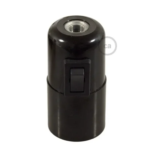 Portalámparas con interruptor baquelita rosca E27
