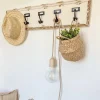 Portalámparas de madera E27 con prensa cables oculto - Imagen 16