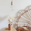 Portalámparas de madera E27 con prensa cables oculto - Imagen 12