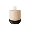 Portalámparas madera E27 para pantallas con prensa cables - Imagen 2