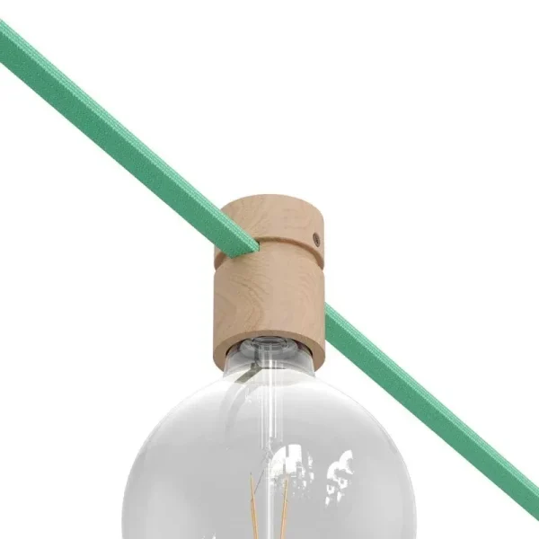 Portalámparas madera E27 para cable guirnalda Filé System