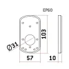 SAG Accesorio Placa reforzada Latonado EP60 - Imagen 2