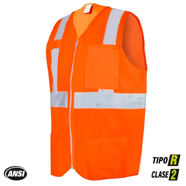Jyrsa SR-1020 Chaleco de Tela High Visibility con Reflejantes Horizontales (Pza)
