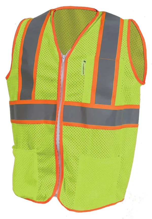 Jyrsa SR-1215 Chaleco Desmontable Amarillo de Tela Jersey de Alta Visibilidad con Reflejante Textil Bicolor (pza)