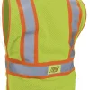 Jyrsa SR-1216 Chaleco Desmonatble Amarillo de Tela Jersey de Alta Visibilidad con Reflejante Textil Bicolor y abertura para usar arnés (pza) - Imagen 2