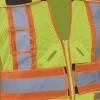 Jyrsa SR-1216 Chaleco Desmonatble Amarillo de Tela Jersey de Alta Visibilidad con Reflejante Textil Bicolor y abertura para usar arnés (pza) - Imagen 3