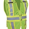 Jyrsa SR-1216 Chaleco Desmonatble Amarillo de Tela Jersey de Alta Visibilidad con Reflejante Textil Bicolor y abertura para usar arnés (pza) - Imagen 7