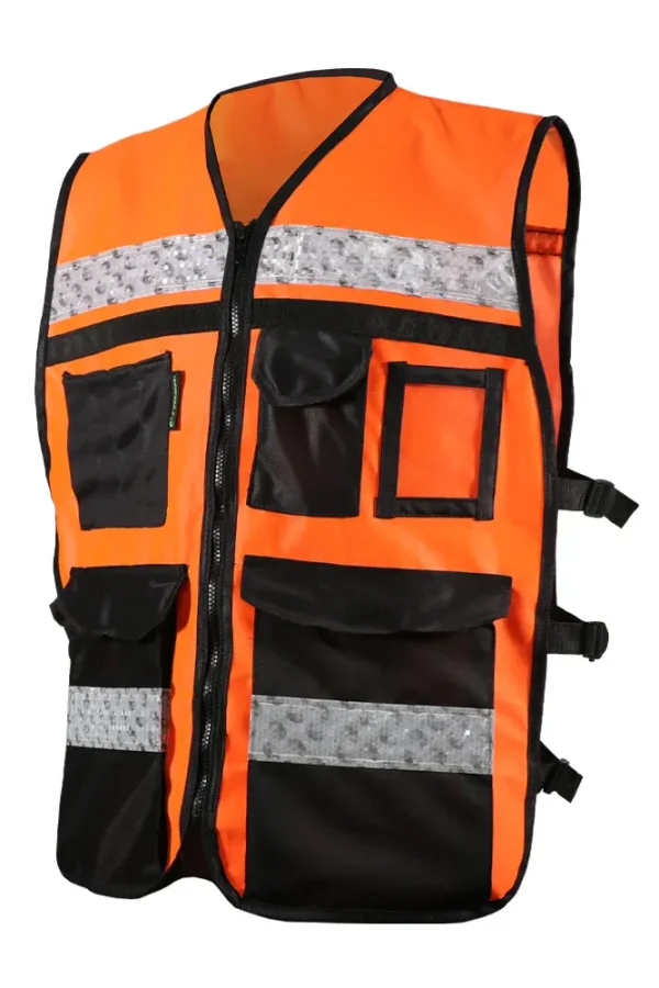 Jyrsa ECO-2080 Chaleco Rescatista de Gabardina de Alta Visibilidad (Pza)