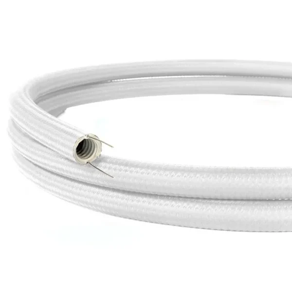 Tubo flexible revestimiento textil efecto blanco Ø20 mm RM01