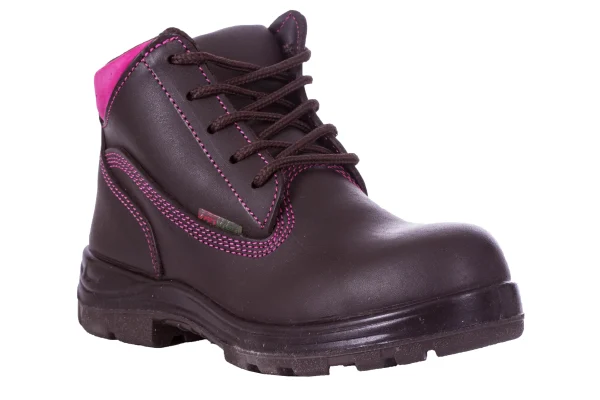 Van Vien KLK5D KOMPOSITE BORCEGUI DIELECTRICO CAFE SUELA PU HILO ROSA (Par)