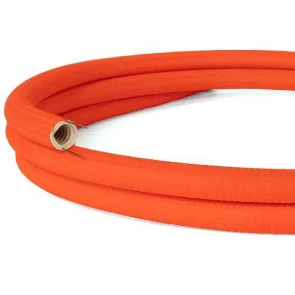 Tubo flexible revestimiento textil CLRF15 naranja fluorescente Ø20 mm