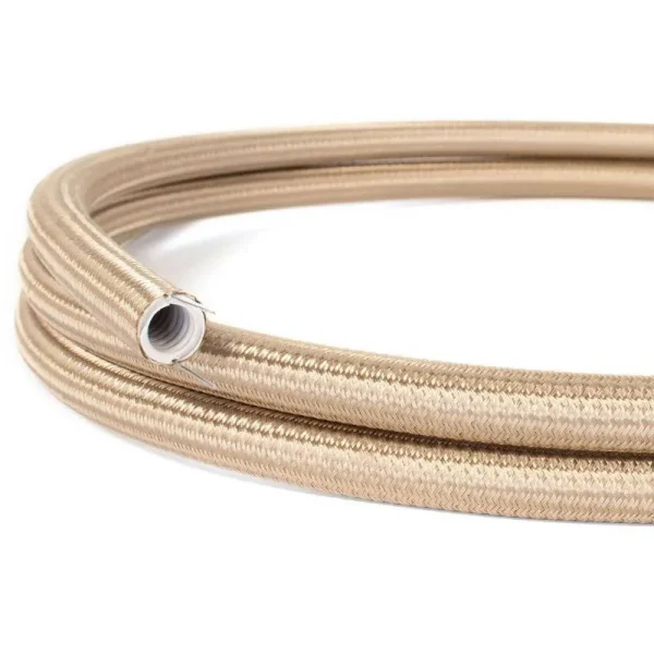 Tubo flexible revestimiento textil CLRM27 de efecto seda beige Ø20 mm