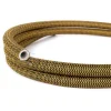 Tubo flexible revestimiento textil CLRZ24 efecto seda oro y negro Ø20 mm - Imagen 5