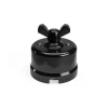 Interruptor / Conmutador de superficie porcelana negra pomo Negro - Imagen 4