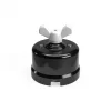 Interruptor / Conmutador de superficie porcelana negra pomo Blanco - Imagen 3