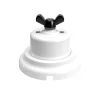 Interruptor/conmutador manilla mariposa base porcelana blanca - Imagen 7