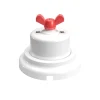 Interruptor/conmutador manilla mariposa base porcelana blanca - Imagen 11