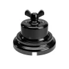 Interruptor/conmutador manilla mariposa base porcelana negra - Imagen 7