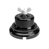 Interruptor/conmutador manilla mariposa base porcelana negra - Imagen 4