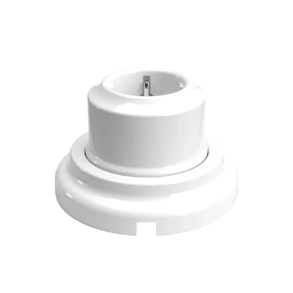 Base porcelana Schuko de pared y kit base de porcelana