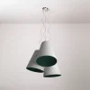 Lámpara colgante bicolor con pantalla Arena – Petróleo - Imagen 2