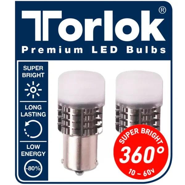 12/24V Super Bright White LED Bombillas de luz trasera / BA15s 360°