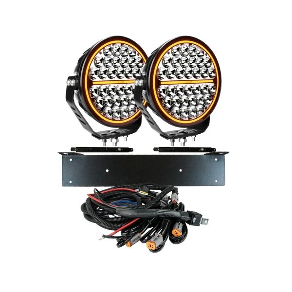 2 x Strands 9" Night Rangers con soporte y arnés de cableado