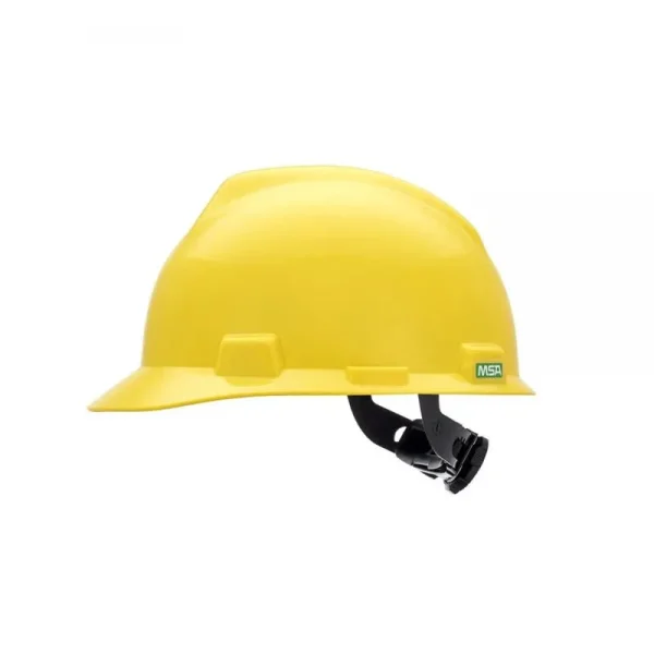 MSA M2303431ARF Casco tipo Cachucha V-Gard® Amarilla Suspensión Fas-Trac III® tipo Matraca de 4 puntos. (Pza)