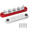 Barra colectora de 150 A con 5 terminales M8 y cubierta - Imagen 3