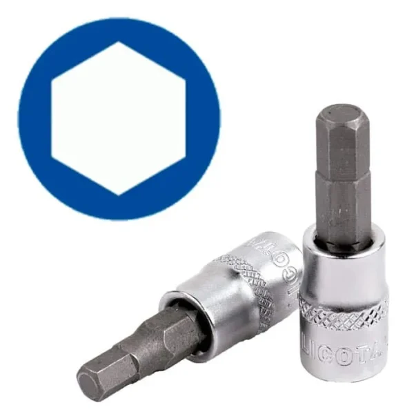 Vasos + punta Hexagonal 1/2″